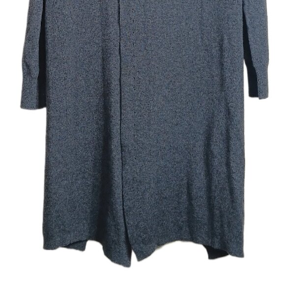 Athleta Cashmere Open Cardigan Womens Small Gray Split Back Duster Lagenlook - Picture 6 of 6